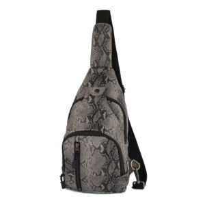 Original Leather Crossbody Bag with Snap Button Snake Skin – Trendy bags